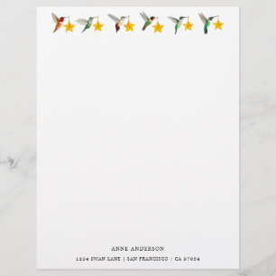Custom Holidays Hummingbirds  Stationery