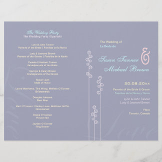 ::custom : Hollyhock & Ampersand Wedding Programme
