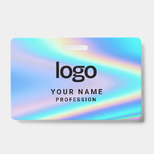Custom Holographic Employee Name, Logo, Barcode Badge