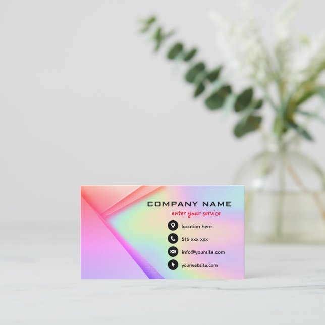 Custom holographic hologram business card (Standing Front)