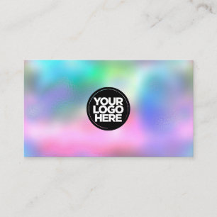 Custom holographic iridescent logo art business card