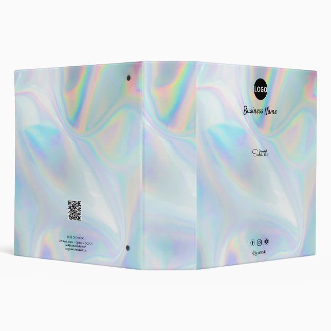 Custom Holographic Logo Notebook Binder (Background)