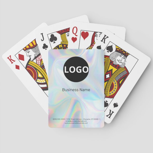 Custom Holographic Logo  Playing Cards (Back)