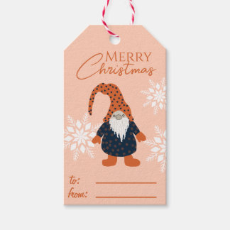 Custom Holyday Christmas  Gnomes Name Gift Tags