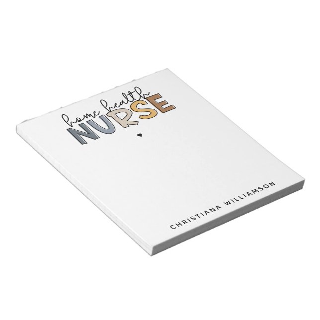 Custom Home Health Nurse Appreciation Gifts Notepad (Angled)