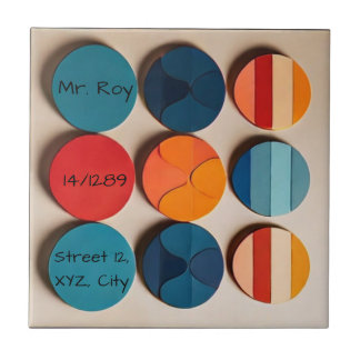 Custom Home plate Modern Mid Century Geometric Tile