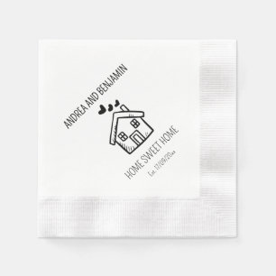 Custom Home Sweet Home Housewarming Napkin