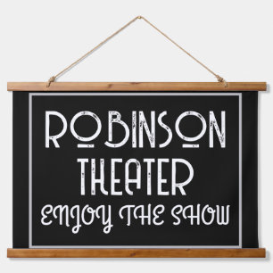 Custom Home Theater Enjoy The Show  Hanging Tapestry