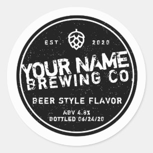 Custom Homebrew Bottle Labels - Add your own words