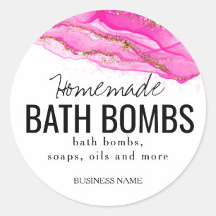 custom homemade bath bombs label