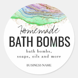 custom homemade bath bombs label
