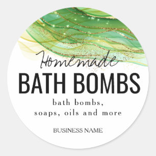 custom homemade bath bombs label