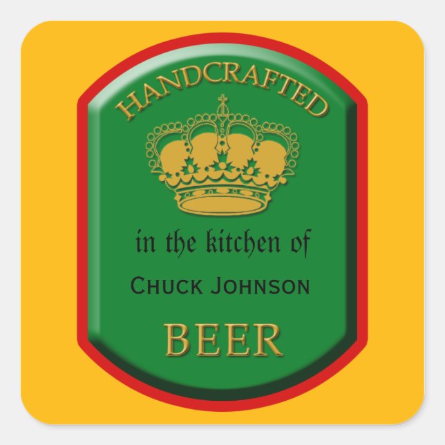 Custom Homemade Beer Labels (Front)