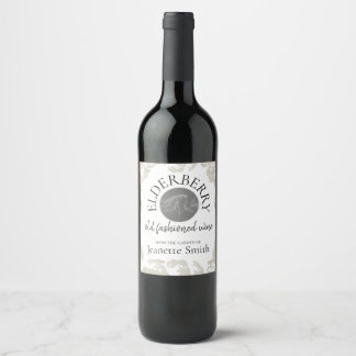 Custom Homemade Elderberry Wine Label