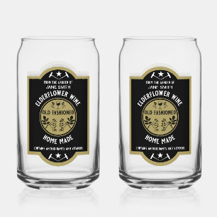 Custom Homemade Elderflower Can Glass