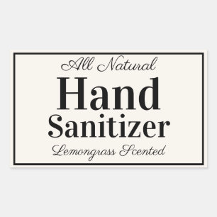 Custom Homemade Hand Sanitizer Simple and Elegant Sticker