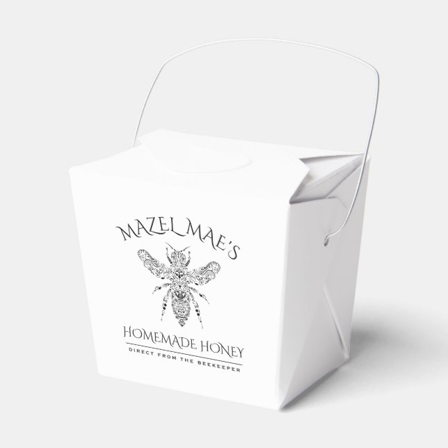 Custom Homemade Honey Favor Box (Front Side)