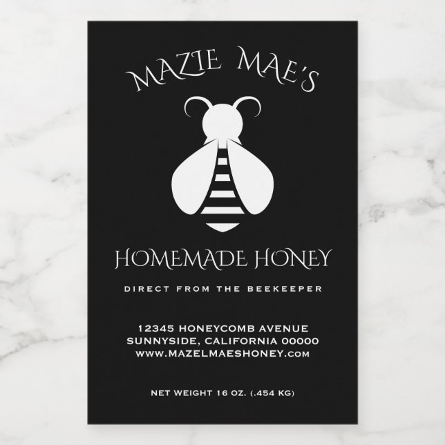 Custom Homemade Honey Food Label (Single Label)