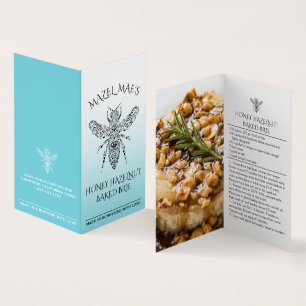 Custom Homemade Honey Hazelnut Baked Brie Recipe Business Card