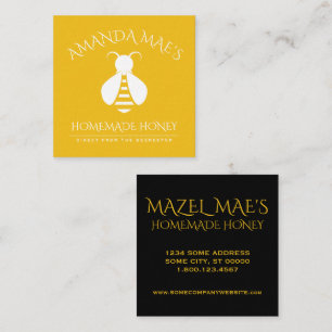 Custom Homemade Honey Square Business Card
