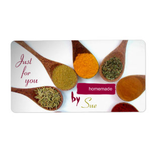 Custom Homemade Just For You Labels