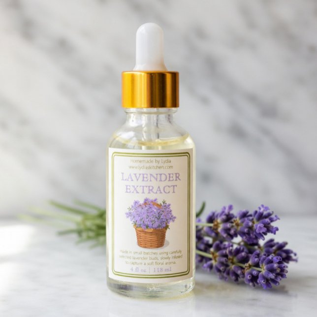 Custom Homemade Lavender Extract Label (Creator Uploaded)