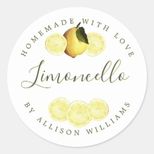 Custom Homemade Limoncello Label