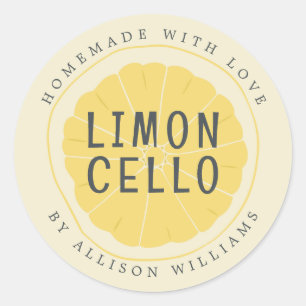 Custom Homemade Limoncello Label 