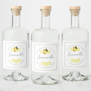Custom Homemade Limoncello Label