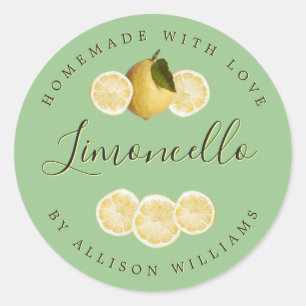 Custom Homemade Limoncello Label