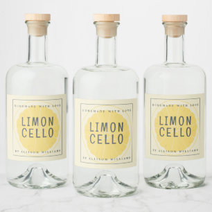 Custom Homemade Limoncello Label