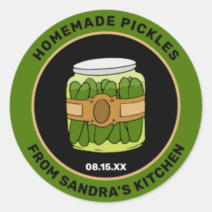 Custom Homemade Pickles Jar Food Labels