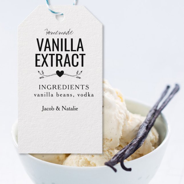 custom homemade vanilla extract wedding wine label (Creator Uploaded)