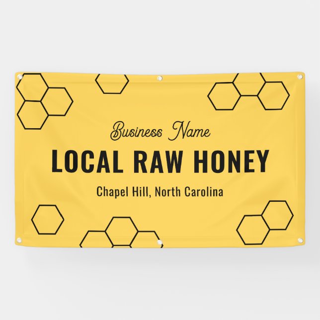 Custom Honey Bee Farmer Market Stand Banner (Horizontal)
