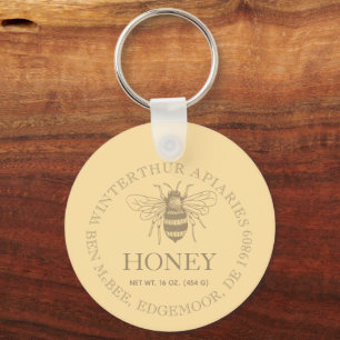 Custom Honey Business Promotional Keychain