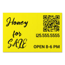 🐝 Custom Honey For Sale Business QR Sign