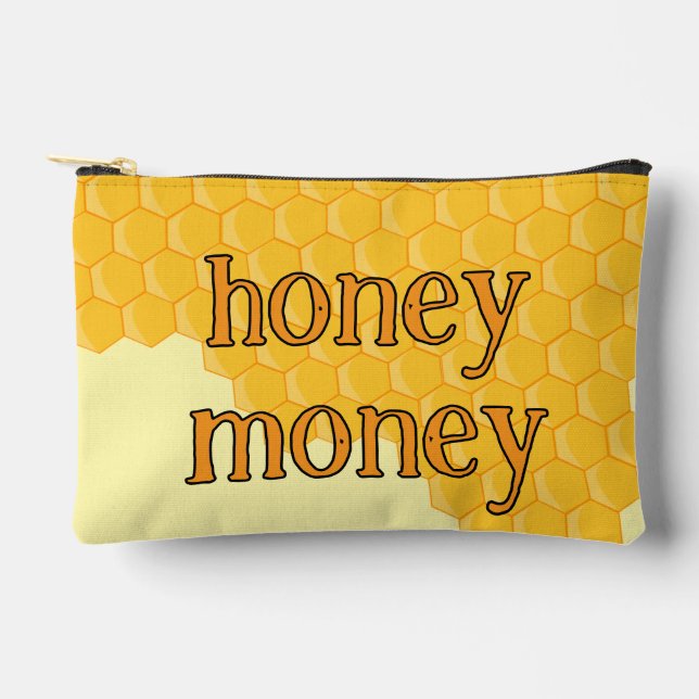 Custom Honey Money small business apiary money Accessory Pouch (Front)