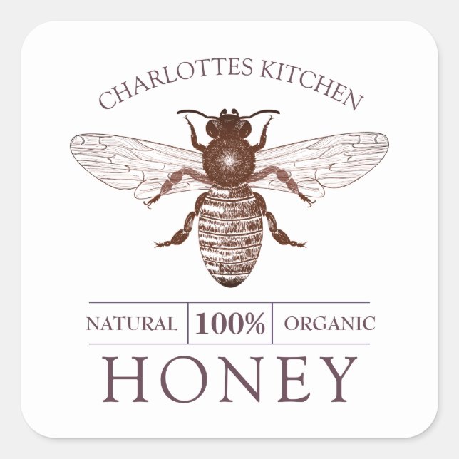 Custom Honey Product Handmade Label (Front)