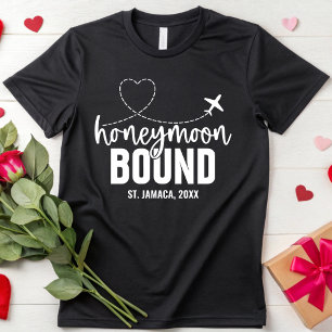 Custom Honeymoon Bound Vacation Newlywed Couple T-Shirt