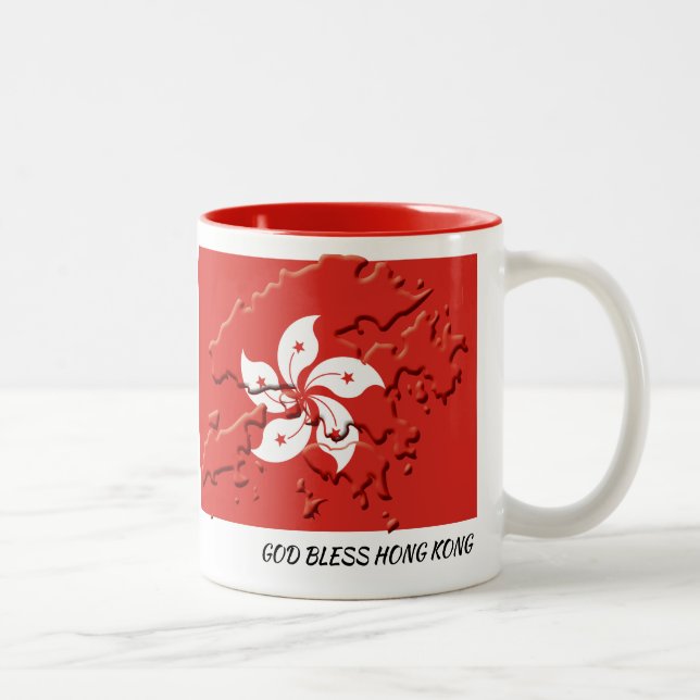 Custom HONG KONG Flag Two-Tone Coffee Mug (Right)