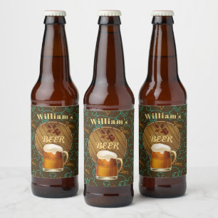 Custom Hops  Beer Bottle Label