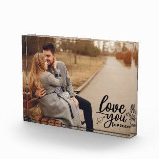 Custom Horizontal Photo Block, Couple, Family Block