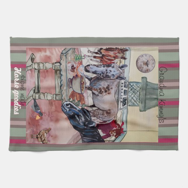 custom horse goodies  kitchen towel (Horizontal)