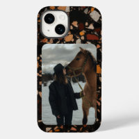 Custom Horse Photo Equestrian Terrazzo Pattern
