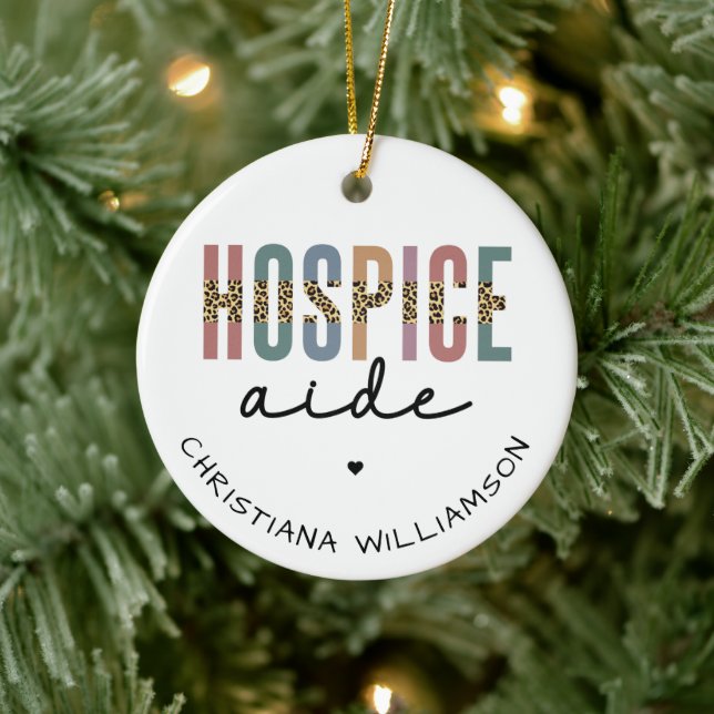 Custom Hospice Aide  Hospice Nursing Hospice Care Ceramic Ornament (Tree)
