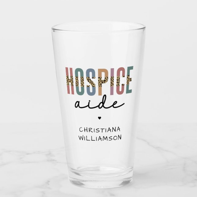 Custom Hospice Aide  Hospice Nursing Hospice Care Glass (Front)