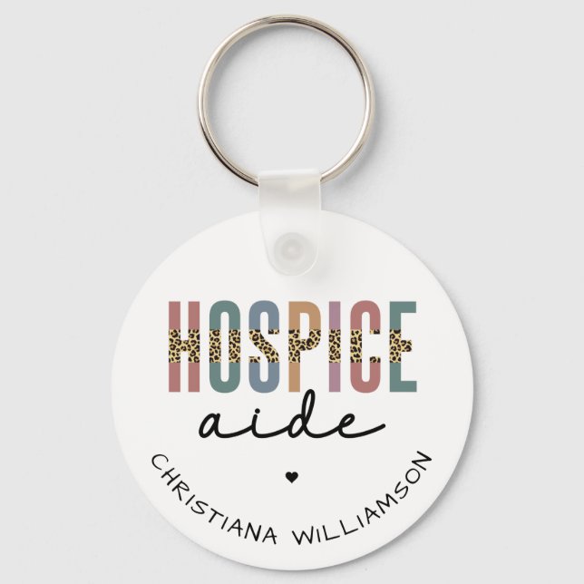 Custom Hospice Aide  Hospice Nursing Hospice Care Keychain (Front)