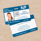 Custom Hospital Employee Logo Blue White Photo ID
