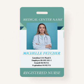 Custom Hospital Employee Photo ID Badge