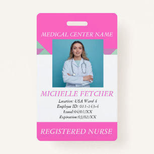 Custom Hospital Employee Photo ID Badge